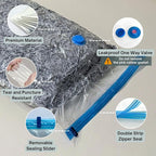 8 Mega Jumbo XXL Vacuum Storage Bags with Pump, Supersized Compression Space Saver for Comforter, duvet, Bedding, Blanket sto