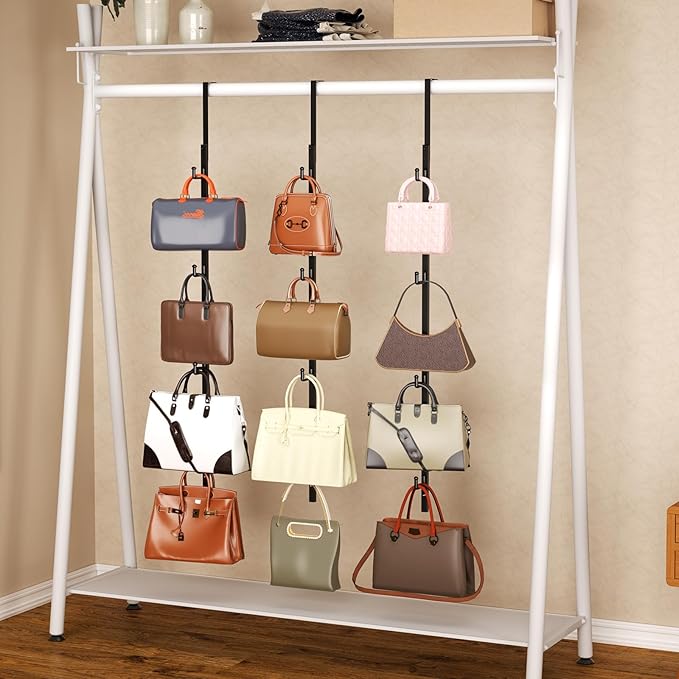 SWTYMIKI Over Door Hat Rack - 3 Packs Metal Hanging Hat Organizer with 12 Hooks Design, Baseball Cap Hanger Organizer Storage