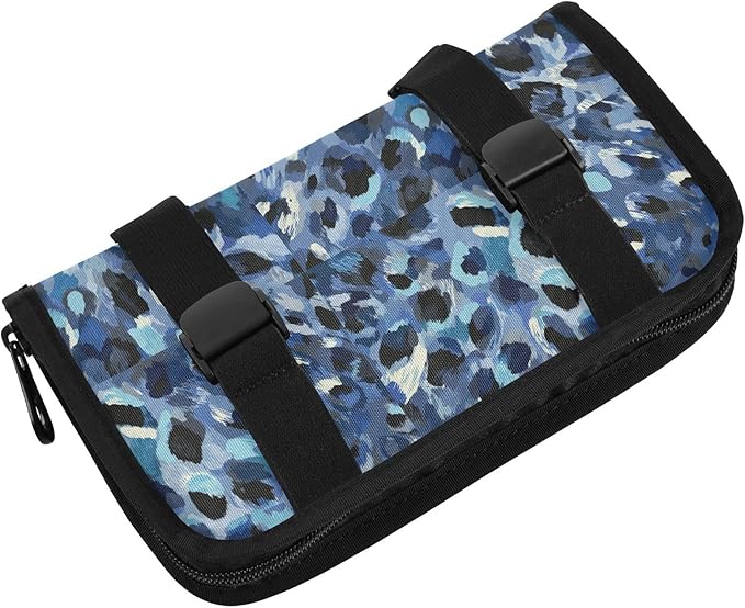 Car Tissue Holder Car Visor Organizer Tissue Box Holder for Car Sun Visor Organizer with Car Vehicle Accessories Essentials Interior for Women Men Blue and White Leopard Print Hue