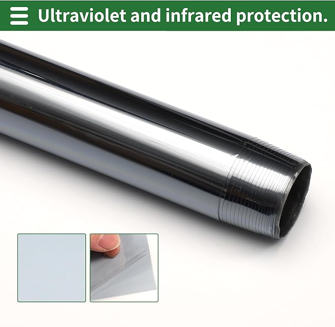 Motoforti Nano Ceramic Car Window Tint Film VLT 73% IRR 50% UVR 75% Gray 14.76 ft x 35.43 Inch Privacy Film 2mil PET 1 Pc