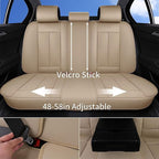 Coverado Universal Seat Covers Full Set, 5 Seats Universal Seat Covers for Cars, Waterproof NAPPA Leather Car Seat Covers wit