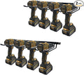 2 Pack Drill Holder, Power Tool Organizer Wall Mount, 80lb Heavy Duty Bearing Capacity Garage Storage, 4 Cordless Metal Shelf