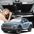 Windshield Sunshade for Hyundai Santa Cruz 2022-2026 Sun Shade Car Windshield Accessories Upgrade 4 Layers Blocks UV Rays Custom Fit Santa Cruz 240T Car Window Shades Front Windshield Keep Cool