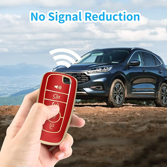 For Ford Key Fob Cover with Keychain, Soft TPU Key Case Shell Full Protection for Ford Explorer Fusion Escape Edge Expedition