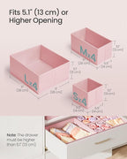 SONGMICS Drawer Organizers, Dresser Divider Organizers, Set of 12, Foldable Fabric Storage Boxes for Socks, Underwear, Bras, 