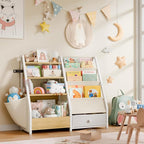 HAVLOTII Kids Bookshelf and Toy Storage - Book Shelf for Kids Rooms, Toddler Bookshelf Baby Bookcase for Nursery, Montessori 