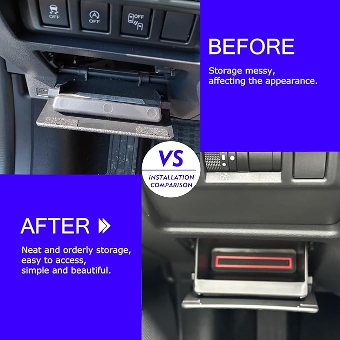 2Pack 2025 Crosstrek Center Console Organizer & Fuse Box Coin Container Storage Tray for 2024 2025 2026 Subaru Crosstrek Hybrid Armrest Storage Box Crosstrek 2025 Accessories Storage Box Double Layer