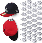 Modern JP Adhesive Hat Hooks for Wall (32-Pack) - Hat Rack for Baseball Caps, Minimalist Hat Display, Strong Hold Hat Hangers