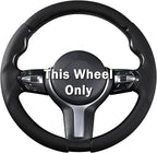 Steering Wheel Cover for BMW X3(2014-2017) X5(2014-2018) 3 Series(2012-2019) 5 Series(2014-2016) 328i 320i 330i 325i 528i 535i 530i 540i M3 2 4 6 Series X4 X6 M2 M4 M5 M6 (Black)