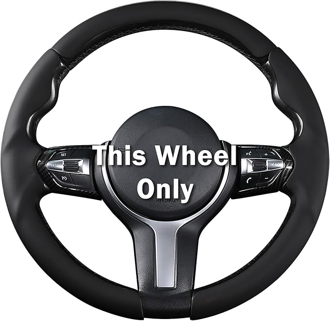 Steering Wheel Cover for BMW X3(2014-2017) X5(2014-2018) 3 Series(2012-2019) 5 Series(2014-2016) 328i 320i 330i 325i 528i 535i 530i 540i M3 2 4 6 Series X4 X6 M2 M4 M5 M6 (Black)