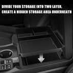 Muslogy Center Console Organizer Compatible with Honda Pilot 2023 2024 2025 2026, 2024-2026 Ridgeline/Passport Center Console Storage Box Divider Inserts Interior Accessories ABS Material(Gray)