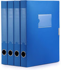A4 Storage File Boxes Plastic Archives Cases with Lid, File Folder Organizer Document Filing Box for Office, Letter Size Pape