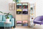 Sorbus 13 Inch Storage Bins with Clear Window - 6 Foldable Baskets for Organizing Clothes, Toys, Books - Sturdy Collapsible F