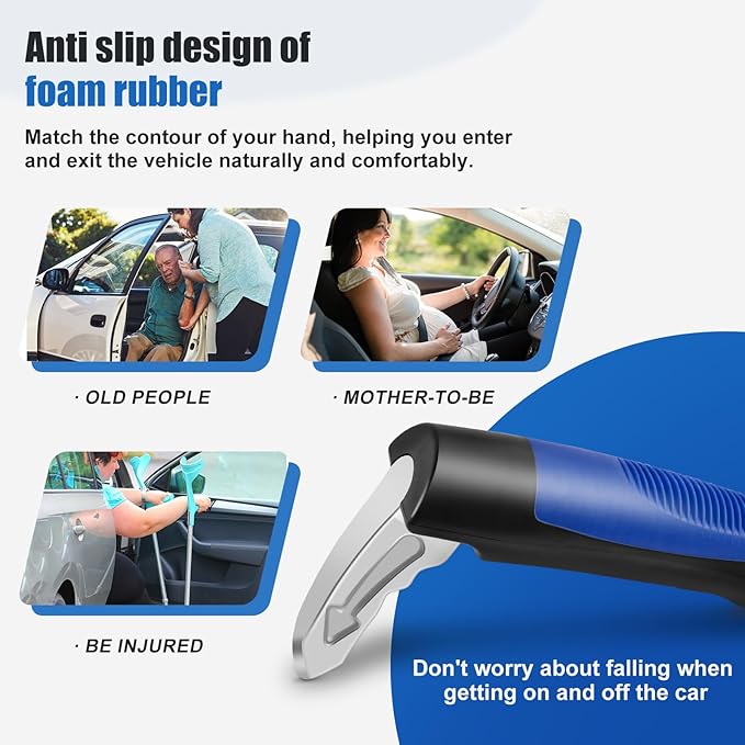 4 Pack Car Door Handle for Elderly Car Handle Assist, Multifunction 3-in-1 Vehicle Support Handles for Seniors and Handicappe