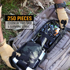 EVERLIT 250 Pieces Survival First Aid Kit IFAK EMT Molle Pouch Survival Kit Outdoor Gear Emergency Kits Trauma Bag for Campin