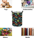QUEENLALA Large Storage Basket,Laundry Hamper/Bathroom/Home Decor/Collapsible Round Storage Bin,Boys and Girls Hamper/Boxes/C