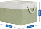 Temary Fabric Storage Baskets 4Pack Storage Bins Decorative Basket for Gift, Clothes Bin with Handles, Rectangle Baskets for 