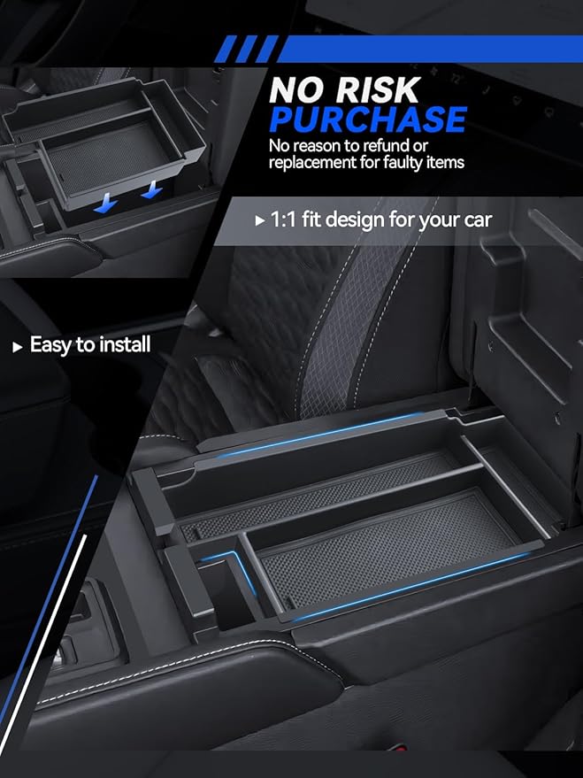 for Pathfinder Center Console Organizer Double-Layer 2022-2025 2026 Nissan Pathfinder(S/SV/SL/Rock Creek/Platinum) Accessories Armrest Box Organizer + Lower Console Organizer Tray Set 2-Pack