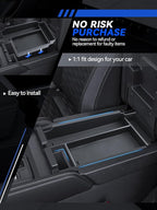for Pathfinder Center Console Organizer Double-Layer 2022-2025 2026 Nissan Pathfinder(S/SV/SL/Rock Creek/Platinum) Accessories Armrest Box Organizer + Lower Console Organizer Tray Set 2-Pack