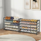 Large Shoe Rack 10 Tier Shoe Organizer, Heavy Duty Metal 5-Tier Stackable Shoe Storage Vertical Shoe Rack for Closet Front Do