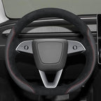 MEWANT DIY Stitching Steering Wheel Cover Wrap for Tesla Model 3 Highland 2023-2025/Model Y 2025 Highland for Tesla Model 3/Model Y Accessories(3D Style)