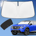 Sun Shade Sunshade for Nissan Rogue 2021-2025 2026 Windshield Cover,4-Layer Front Window Shade Custom Fit Rogue (Not for Rogue Sport) Sun Visor 240T Foldable Shade Shield Blocks UV Rays