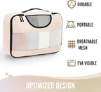 8 Set Packing Cubes for Luggage,Suitcase Organizer in 4 Sizes with Hanging Toiletry Bag and Large Laundry Bag, Carry-On Lugga