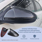 Side Rearview Mirror Cover For Kia Forte 2019-2024 Accessories Aggressive Look Sport Door Side LH & RH Exterior Rearview Mirror Guard Cover Trims Carbon Fiber Color（Without Turn Signal）
