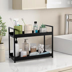 Bathroom Counter Organizer 2 Tier Vanity Storage Countertop Shelf Makeup Organizer Perfume Tray Skincare Holder for Sink, Dre