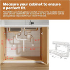 2-Pack 20.47"Deep Under Sink Organizer And Storage,2-Tier L-Shaped Pull Out Cabinet Organizer with Upgraded Slide Rails,Heigh