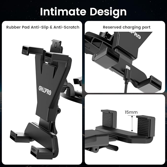 OHLPRO CD Slot Tablet Holder for Car, Universal 7-11" iPad Car Mount, Adjustable CD Player Tablet Mount for iPad mini, Air, Pro 11, Galaxy Tab, Great for Navigation & Entertainment
