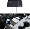 JDMCAR Upgrade Front Center Seat Headrest Organizer Compatible with 2011-2025 2026 Ford F150 F250 F350 F450 F550 F650 Accessories, Coin Container Storage Box with Non-Slip Silicone Mat(Jump Seat Only)