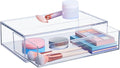 STORi Audrey Stackable Clear Bin Plastic Organizer Drawer | Organize Eyeshadow Palettes, Cosmetics, and Beauty Supplies on a 