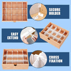 Blosssound 15 Pcs 5.12 Tall Drawer Divider Adjustable Drawer Organizer DIY Ultra Deep Storage Organizer Separator with Fixed 