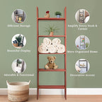 BARNWOODUSA Throw Blanket Ladder – Fully Assembled Reclaimed Wood – Rustic Decorative Ladder for Towels, Quilts, & More – Per