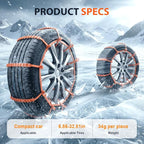2026 New Universal Anti-Skid Snow Tire Chains, Emergency Traction Cables for Cars SUVs Trucks, Reusable Winter Safety Chains 