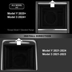 Gen 2 Tesla Model Y & Model 3 Cup Holder Insert – Center Console Organizer – Fits 26–32 oz Extra Large Tumblers & Bottles Inc
