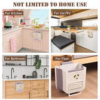 Hanging Trash Can for Kitchen Cabinet Door, 2.64 Gallon Kitchen Trash Can with Space-Saving Design, Collapsible Garbage Can for Kitchens,Cabinet Door, Bathroom, RV, Car & Camping