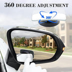 LivTee Blind Spot Car Mirror, Rectangular HD Glass Frameless Convex Side Mirror Blindspot, Reusable 360° Wide Angle Rear View Car Mirrors with Powerful Adjustable Suction Cup - Exterior Mirrors