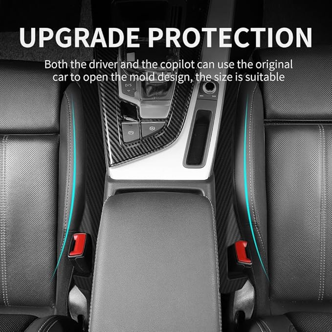 2PCS Car Seat Gap Filler,Super Flexible Car Side Seat Gap Filler CCar interior Accessories,Universal Car Organizer Between Seats for Tightly Filling Seat Gaps(Carbon Fiber/2PCS)…