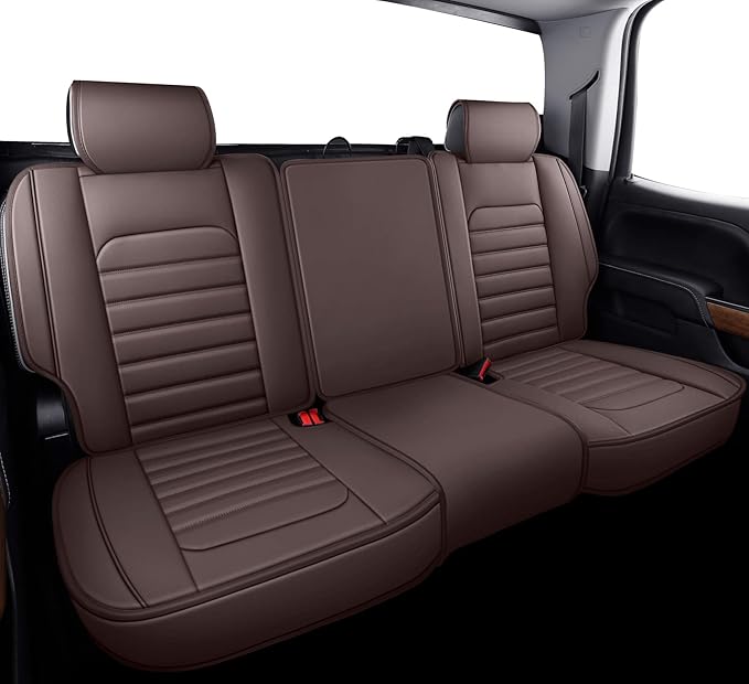 YIERTAI Rear Seat Covers Compatible with Chevy Silverado GMC Sierra for 2007-2023 2024 2025 2026 1500/2500/3500HD Trail Boss 