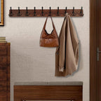 Large Coat Rack Wall Mount 38.6'' Rustic Wood Coat Rack Hook Long Coat Hooks Wall Mount Farmhouse Wall Hooks for Hanging Coat