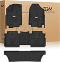 3W Floor Mats Fit for Honda Odyssey 2026 2025-2018, TPE All Weather Custom Fit Floor Liner 1st, 2nd 3rd Row Car Mats,Black