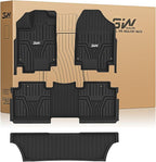 3W Floor Mats Fit for Honda Odyssey 2026 2025-2018, TPE All Weather Custom Fit Floor Liner 1st, 2nd 3rd Row Car Mats,Black