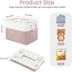 Large Storage Baskets- 16x12x12 inch Storage Bins for Shelves and Closet Organizing, Foldable Fabric Bin for Home Organizatio