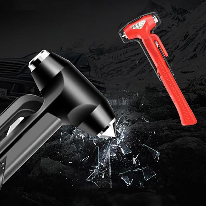 Car Window Breaker, Glass Breaker and Seatbelt Cutter, Emergency Car Glass Safety Hammer, Window Punch Seatbelt Cutter for Fa
