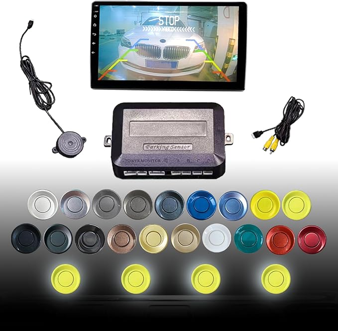 LCD Parking Sensor Kit - Displays Data on Original Screen, Easy Rear Installation, Compatible with All Camera Formats (AHD, C