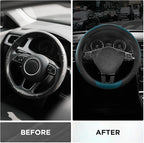 Road Comforts Steering Wheel Cover, Breathable Anti-Slip Leather Steering Wheel Cover, Universal Fit 14.5–15 Inch, Comfortabl
