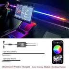 LED Car Ambient Lighting Strip for Tesla High Brightness with APP Control Multiple Colors and Car LED Strip Lighting Neon Lights for Model 3/Y (Dashboard& Center Console)