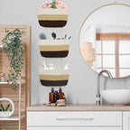 TeoKJ Over the Door Hanging Basket, 3-Tier Woven Cotton Wall-Mounted Storage Organizer Bag Decorative Hanging Nursery Baskets